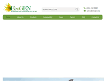 Tablet Screenshot of ecogen.ca